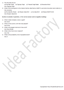 Idea Factory quiz